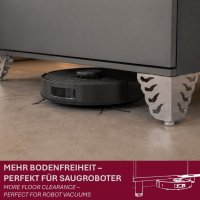 4er Set M&ouml;belfu&szlig; mit Ornament Chrom 8 cm