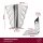 4er Set M&ouml;belfu&szlig; mit Ornament Chrom 8 cm