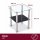 Beistelltisch 40x40cm mit schwarzer Ablage
