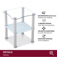 Beistelltisch 40x40cm mit sandierter Ablage