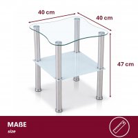 Beistelltisch 40x40cm mit sandierter Ablage