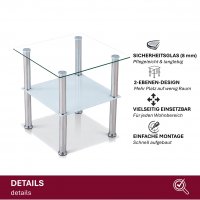 Beistelltisch 40x40cm mit sandierter Ablage