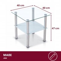 Beistelltisch 40x40cm mit sandierter Ablage