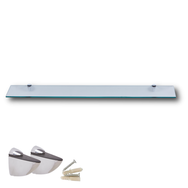 Glasboden 6mm Glasplatte f&uuml;r Glasregal Glasscheibe Regalhalter Bad Glas Regal 90 cm klar