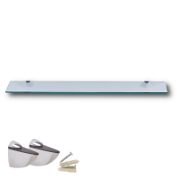 Glasboden 6mm Glasplatte f&uuml;r Glasregal Glasscheibe Regalhalter Bad Glas Regal 90 cm klar