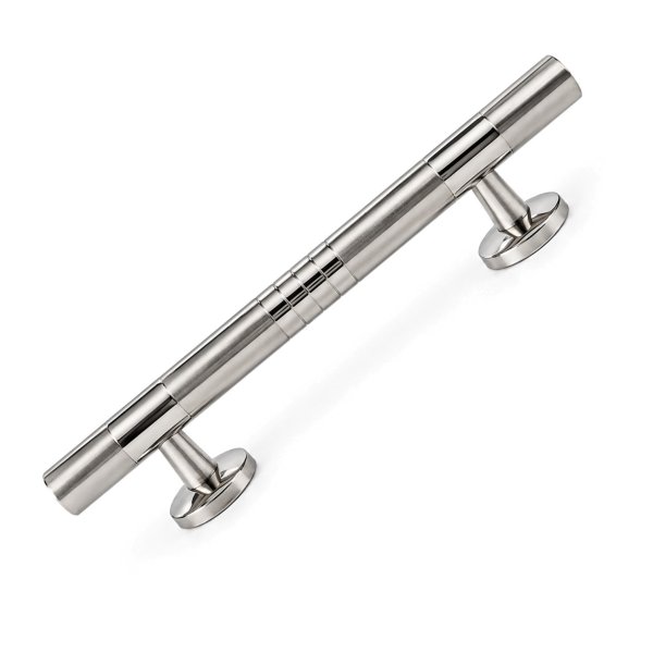 HOOZ&reg; T&uuml;rgriff Edelstahl 295 mm Schiebet&uuml;rgriff M&ouml;belgriff Stangengriff 3 Designs Geb&uuml;rstet Poliert Silber