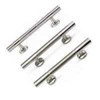HOOZ&reg; T&uuml;rgriff Edelstahl 295 mm Schiebet&uuml;rgriff M&ouml;belgriff Stangengriff 3 Designs Geb&uuml;rstet Poliert Silber