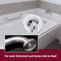 Wannengriff Duschgriff 33 cm Haltegriff f&uuml;r Dusche &amp; Badewanne - Edelstahl Griff Haltestange Duschstange