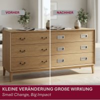 Euro Tische&reg; Muldengriffe Edelstahl 102&times;52 mm 4er Set M&ouml;belgriffe Schubladengriffe Einlassgriffe Griffmuscheln Geb&uuml;rstet