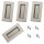 Euro Tische&reg; Muldengriffe Edelstahl 102&times;52 mm 4er Set M&ouml;belgriffe Schubladengriffe Einlassgriffe Griffmuscheln Geb&uuml;rstet