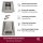 Euro Tische&reg; Muldengriffe Edelstahl 102&times;52 mm 4er Set M&ouml;belgriffe Schubladengriffe Einlassgriffe Griffmuscheln Geb&uuml;rstet
