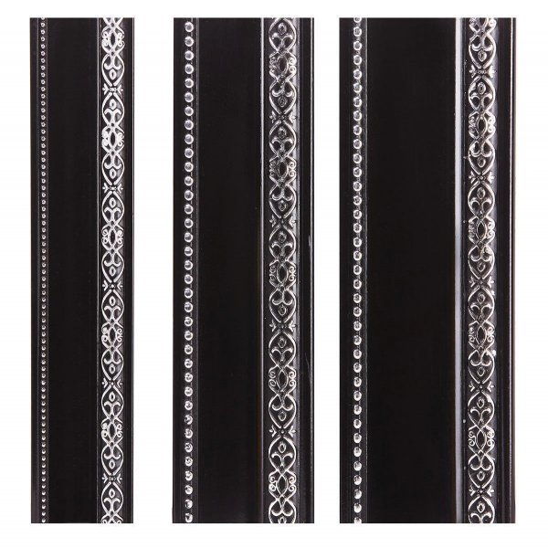 1x Zierleiste Schwarz 6 cm