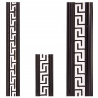 1x Zierleiste Schwarz Silber 4,2 cm