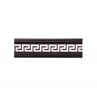 1x Zierleiste Schwarz Silber 4,2 cm