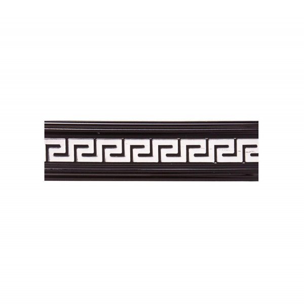 1x Zierleiste Schwarz Silber 7,8 cm