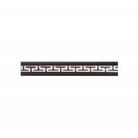 1x Zierleiste Schwarz Silber 7,8 cm