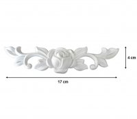 1x Zierteil mit Rosen Ornament 17 x 4 cm