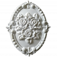 1x Zierteil mit Rosen Ornament 17 x 14 cm