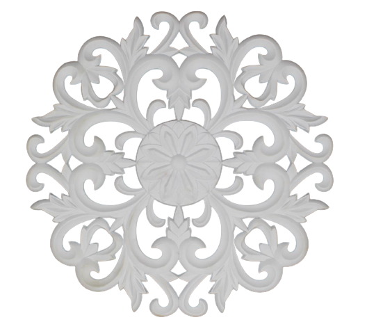 1x Zierteil mit Ornament 30 x 30 cm