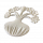 1x Zierteil mit Blumentopf Ornament 13 x 14 cm