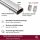HOOZ&reg; Kleiderstange Schrank Oval 60 cm [SCHRANK- &amp; WANDMONTAGE] inkl. Halter Schrankrohr aus Stahl Garderobenstange Silber