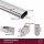 HOOZ&reg; Kleiderstange Schrank Oval 60 cm [SCHRANK- &amp; WANDMONTAGE] inkl. Halter Schrankrohr aus Stahl Garderobenstange Silber