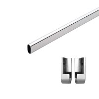 HOOZ Kleiderstange Chrom mit Halterung - 80 cm