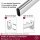 HOOZ&reg; Kleiderstange Schrank Oval 80 cm [SCHRANK- &amp; WANDMONTAGE] inkl. Halter Schrankrohr aus Stahl Garderobenstange Silber