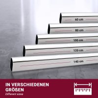 HOOZ Kleiderstange Chrom mit Halterung - 100 cm