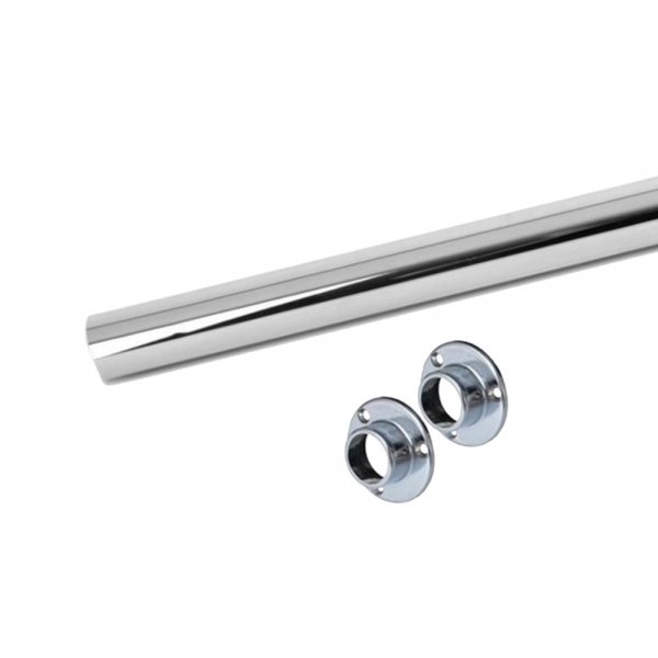 HOOZ Kleiderstange Chrom mit Halterung in 5 L&auml;ngen 60 - 120cm