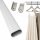 HOOZ&reg; Kleiderstange 100 cm Oval Aluminium [SCHRANK- &amp; WANDMONTAGE] inkl. Halter Schrankrohr Schrankstange Garderobenstange Silber