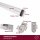 HOOZ&reg; Kleiderstange 120 cm Oval Aluminium [SCHRANK- &amp; WANDMONTAGE] inkl. Halter Schrankrohr Schrankstange Garderobenstange Silber