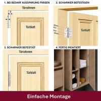 HOOZ M&ouml;belscharniere Edelstahl 87x55mm 40er Set [GEROLLTE SCHARNIERE KLAPPBAR] inkl. Schrauben T&uuml;rband Flachscharnier 315&deg; Schrankt&uuml;ren M&ouml;bel Klappen