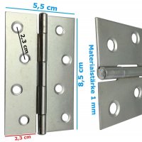 T&uuml;rscharnier Scharniere 85x55 mm in 2 ver. Mengen