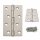 HOOZ M&ouml;belscharniere Edelstahl 87x55mm 2er Set [GEROLLTE SCHARNIERE KLAPPBAR] inkl. Schrauben T&uuml;rband Flachscharnier 315&deg; Schrankt&uuml;ren M&ouml;bel Klappen