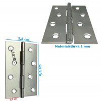 T&uuml;rscharnier Scharniere 85x55 mm in 2 ver. Mengen