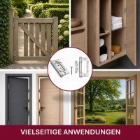 HOOZ&reg; T&uuml;rscharnier 304 Edelstahl 100x74x3mm &amp; 125&times; 78 &times; 3 mm