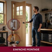 HOOZ&reg; T&uuml;rscharnier 304 Edelstahl 100x74x3mm &amp; 125&times; 78 &times; 3 mm