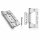 HOOZ&reg; T&uuml;rscharnier 304 Edelstahl 100x74x3mm &amp; 125&times; 78 &times; 3 mm