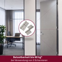 2er Set Flag Art Edelstahl T&uuml;rscharnier 10 cm