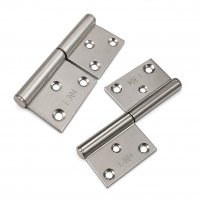 2er Set Flag Art Edelstahl T&uuml;rscharnier 10 cm