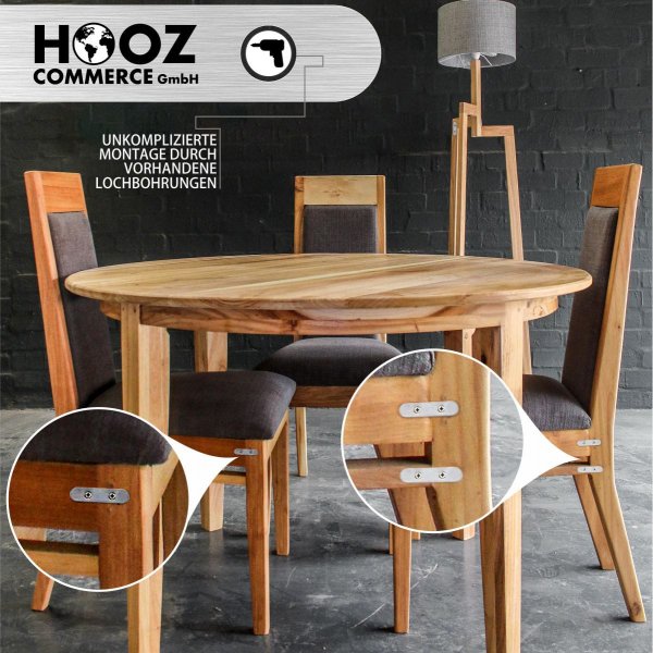 10er Set Holzverbinder aus Edelstahl mit der Gr&ouml;&szlig;e 50 mm