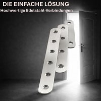 10er Set Holzverbinder aus Edelstahl mit der Gr&ouml;&szlig;e 50 mm