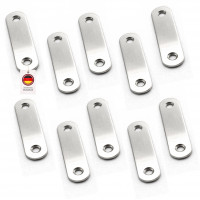10er Set Holzverbinder aus Edelstahl mit der Gr&ouml;&szlig;e 60 mm