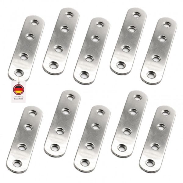 10er Set Holzverbinder aus Edelstahl mit der Gr&ouml;&szlig;e 96 mm