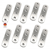 10er Set Holzverbinder aus Edelstahl mit der Gr&ouml;&szlig;e 96 mm