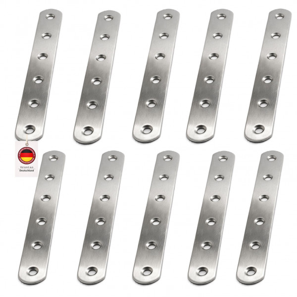 10er Set Holzverbinder aus Edelstahl mit der Gr&ouml;&szlig;e 160 mm