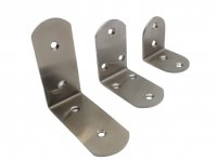Edelstahl Winkelverbinder - 4x M&ouml;belwinkel 6,5 cm