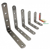 Edelstahl Winkelverbinder - 10x M&ouml;belwinkel 5 cm