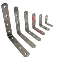 Edelstahl Winkelverbinder - 10x M&ouml;belwinkel 6,5 cm